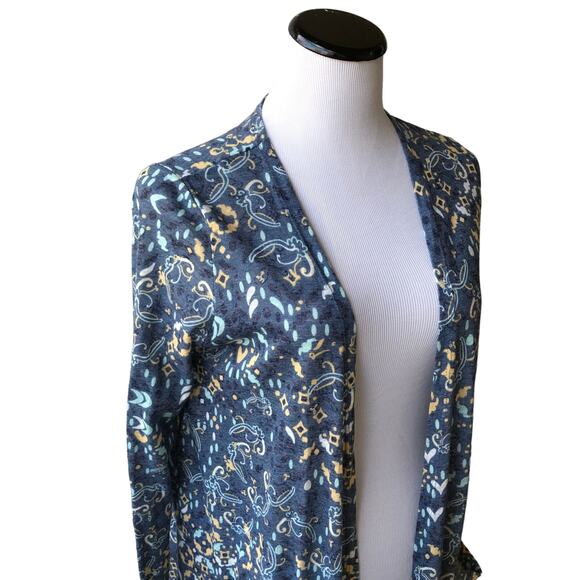 LuLaRoe Linen Printed Duster Cardigan Sweater - Picture 3 of 8